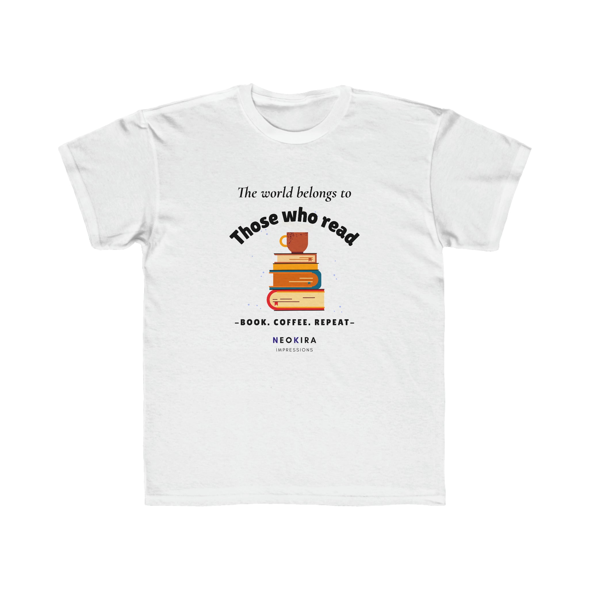 THE WORLD BELONG TO THOSE WHO READ Kids Regular Fit Tee Kids clothes Printify White XS 