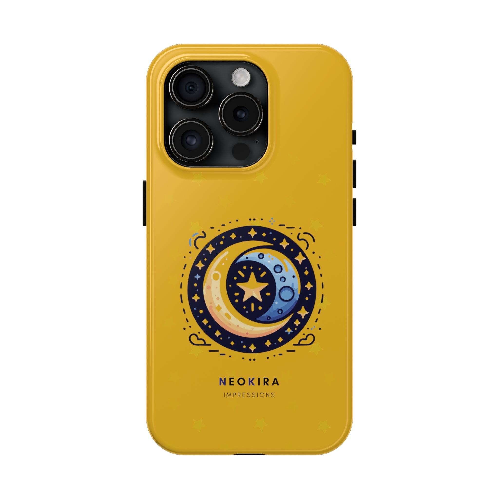 MOON AND STARS (YELLOW) Tough Phone Cases Phone Case Printify   