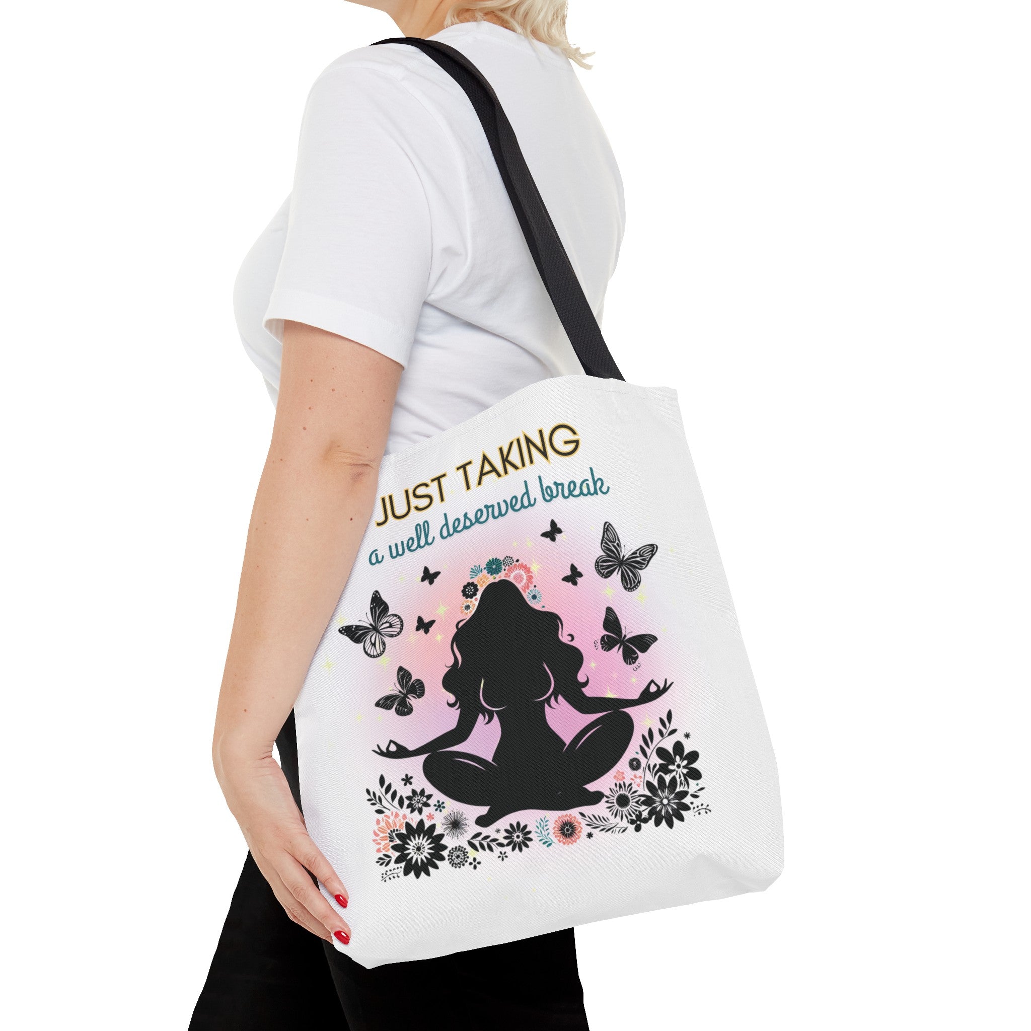 JUST TAKING A WELL DESERVED BREAK Tote Bag Tote Bag Printify   