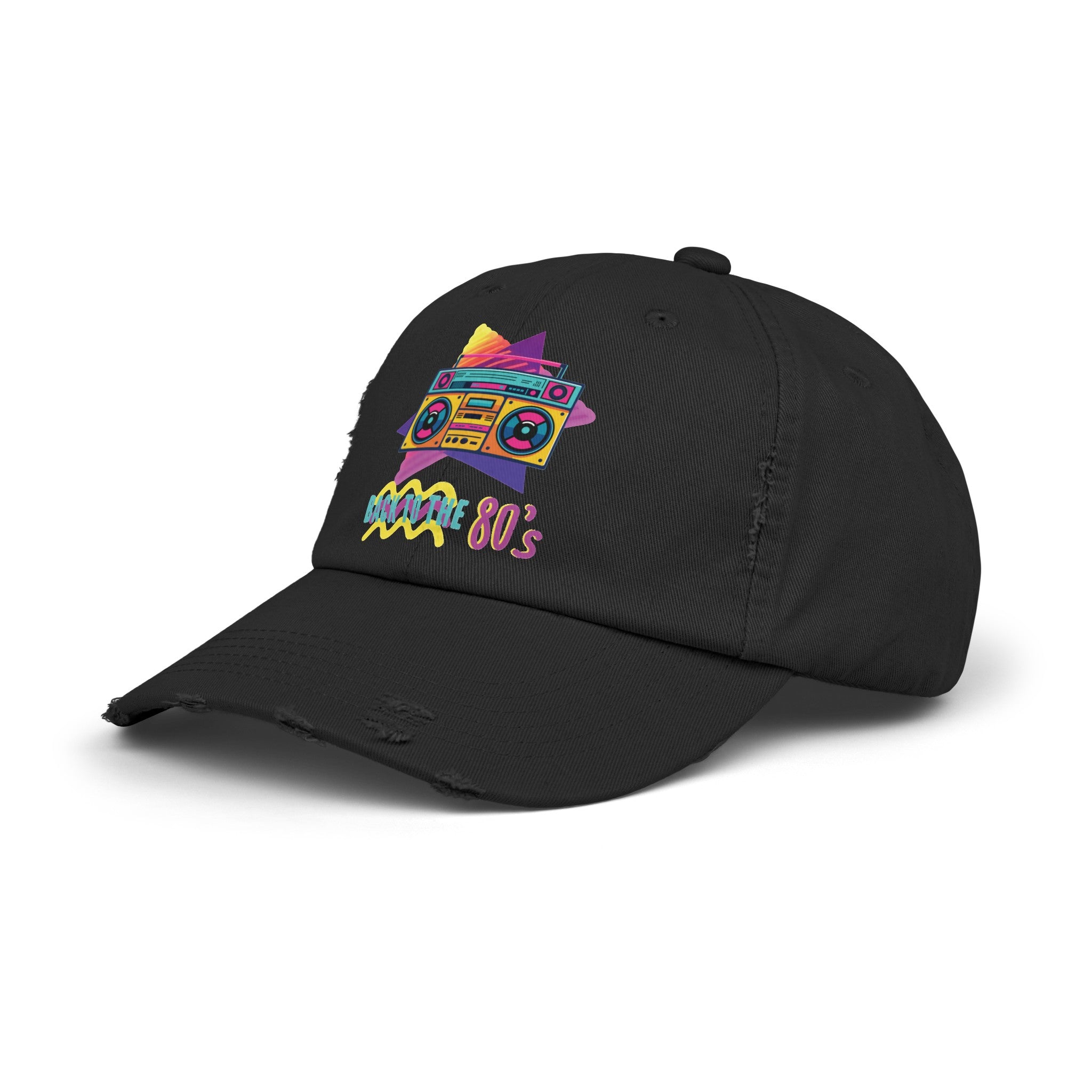 BACK TO THE 80S Unisex Distressed Cap Caps Printify   