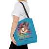 OBVIO QUE TODO ES NECESARIO (TURQUOISE) Tote Bag Tote Bag Printify   