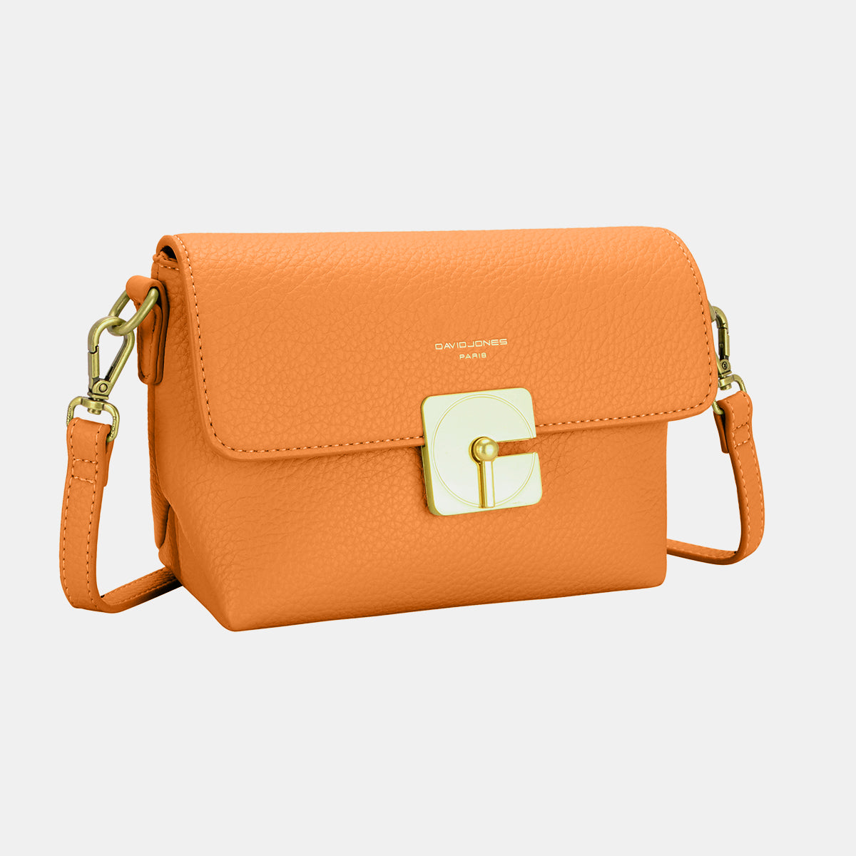 David Jones Vegan Leather Crossbody Bag Crossbody Bag Trendsi Orange One Size 