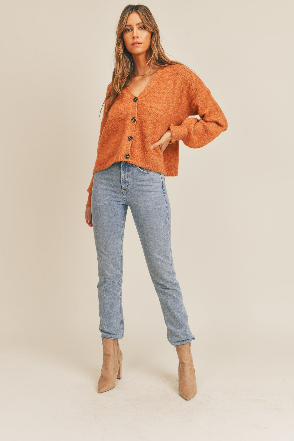 MABLE Long Sleeve Button Down Sweater Cardigan - NeoKira Unlimited