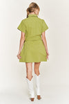 Jade By Jane Belted Cotton Short Dress Mini Dress Jade By Jane   