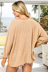 BiBi Thumb Opening Long Sleeve Top with Kangaroo Pocket Top Trendsi   