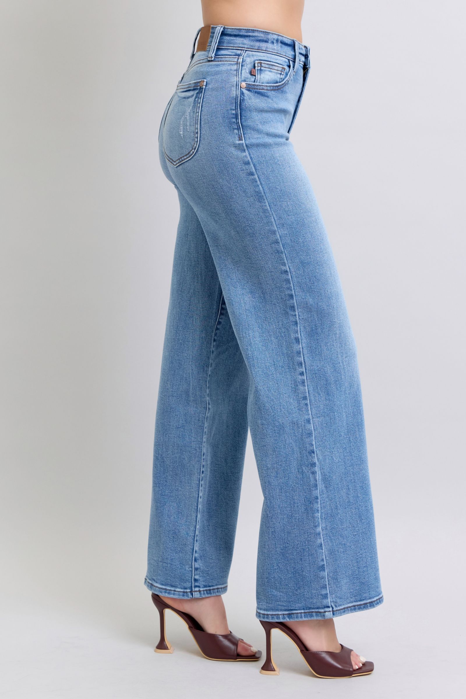 Judy Blue Full Size Wide Leg Jeans with Pockets - NeoKira Unlimited