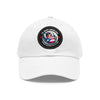 YO SERIA BORINCANA Dad Hat with Leather Patch (Round) Caps Printify White / Black patch Circle One size