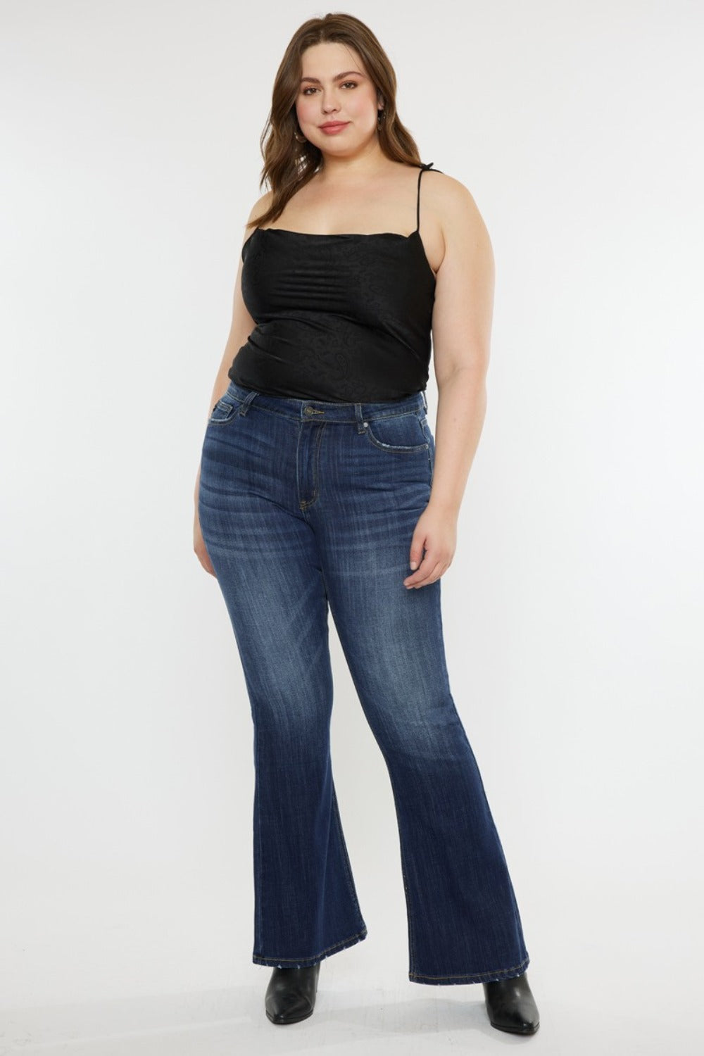 Kancan Full Size Mid Rise Slim Flare Jeans - NeoKira Unlimited