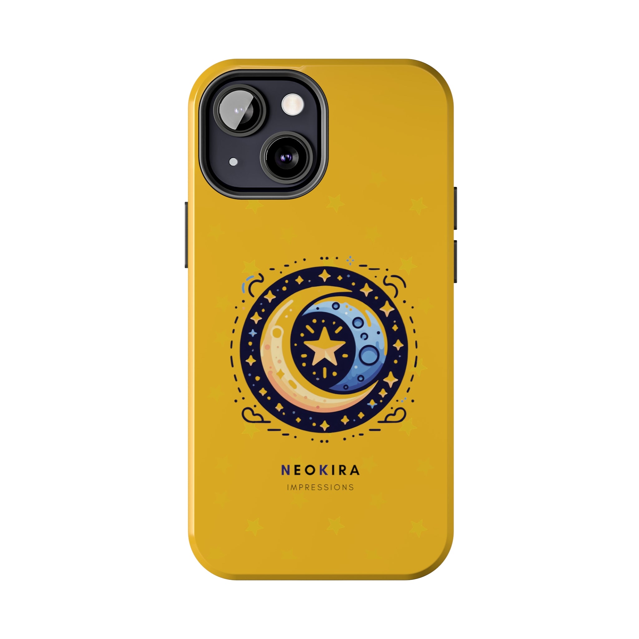 MOON AND STARS (YELLOW) Tough Phone Cases Phone Case Printify   