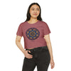 MANDALA Women's Festival Crop Top Crop Tee Printify   