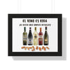 EL VINO ES VIDA Framed Horizontal Poster Poster Printify   