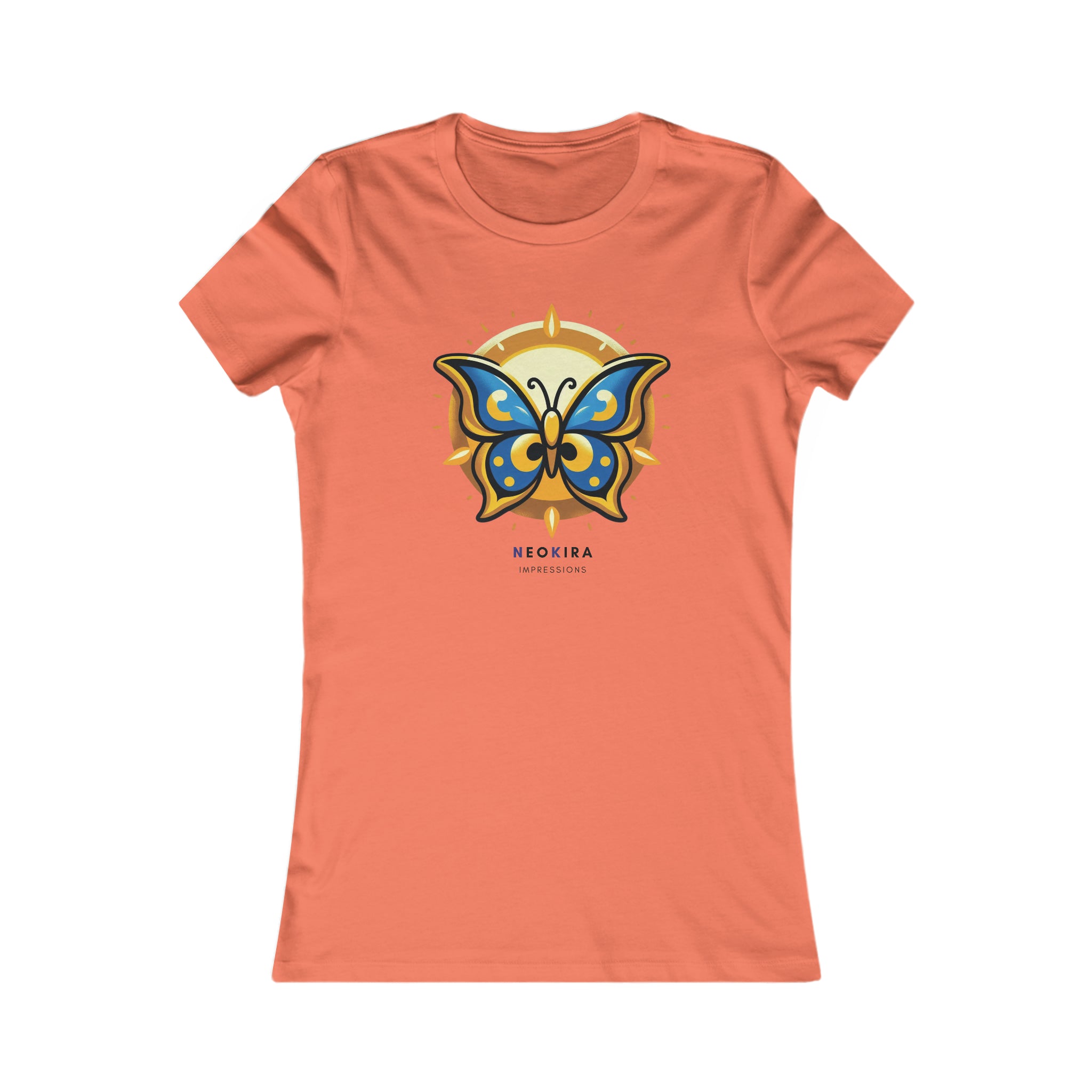 BUTTERFLY Women's Favorite Tee T-Shirt Printify S Coral 