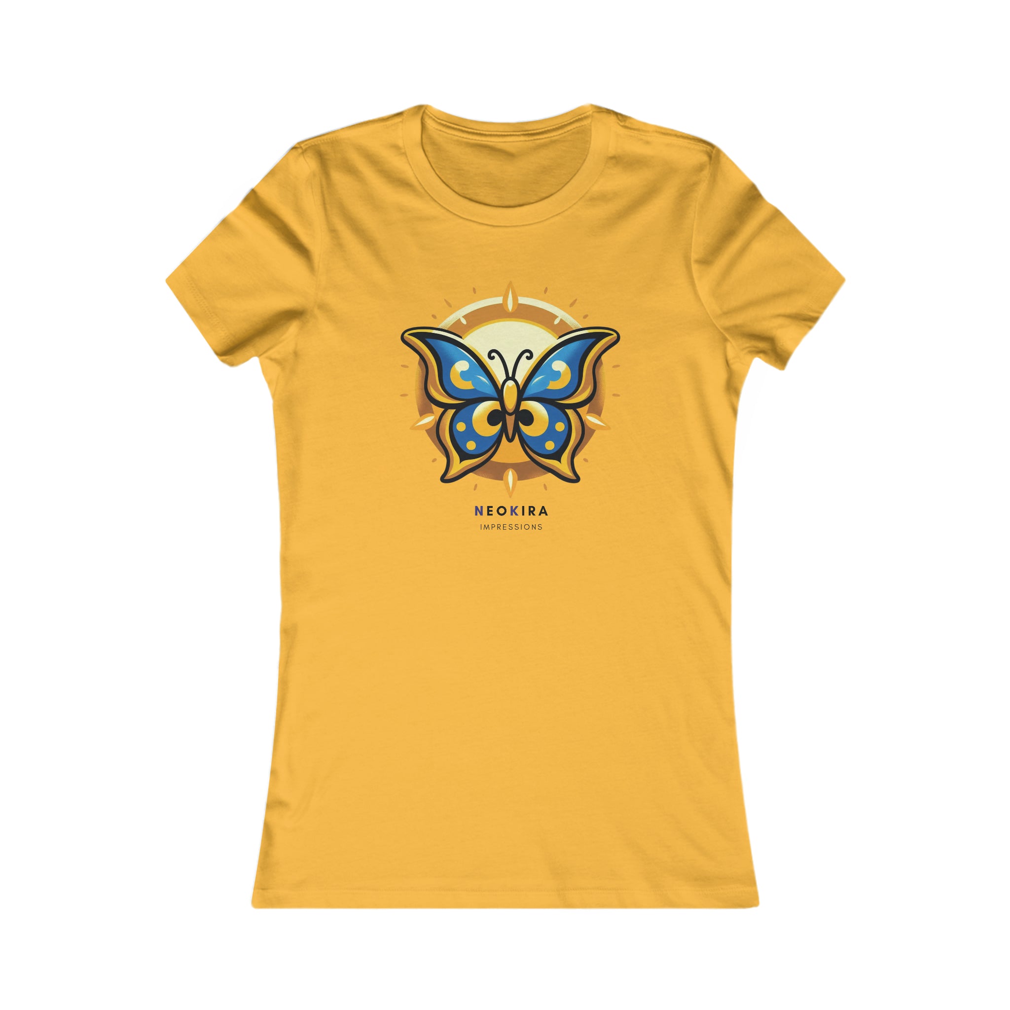 BUTTERFLY Women's Favorite Tee T-Shirt Printify S Gold 