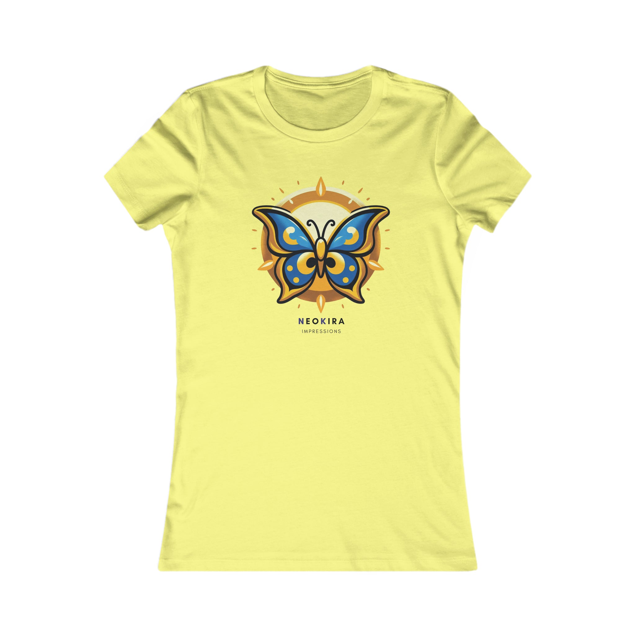 BUTTERFLY Women's Favorite Tee T-Shirt Printify S Yellow 