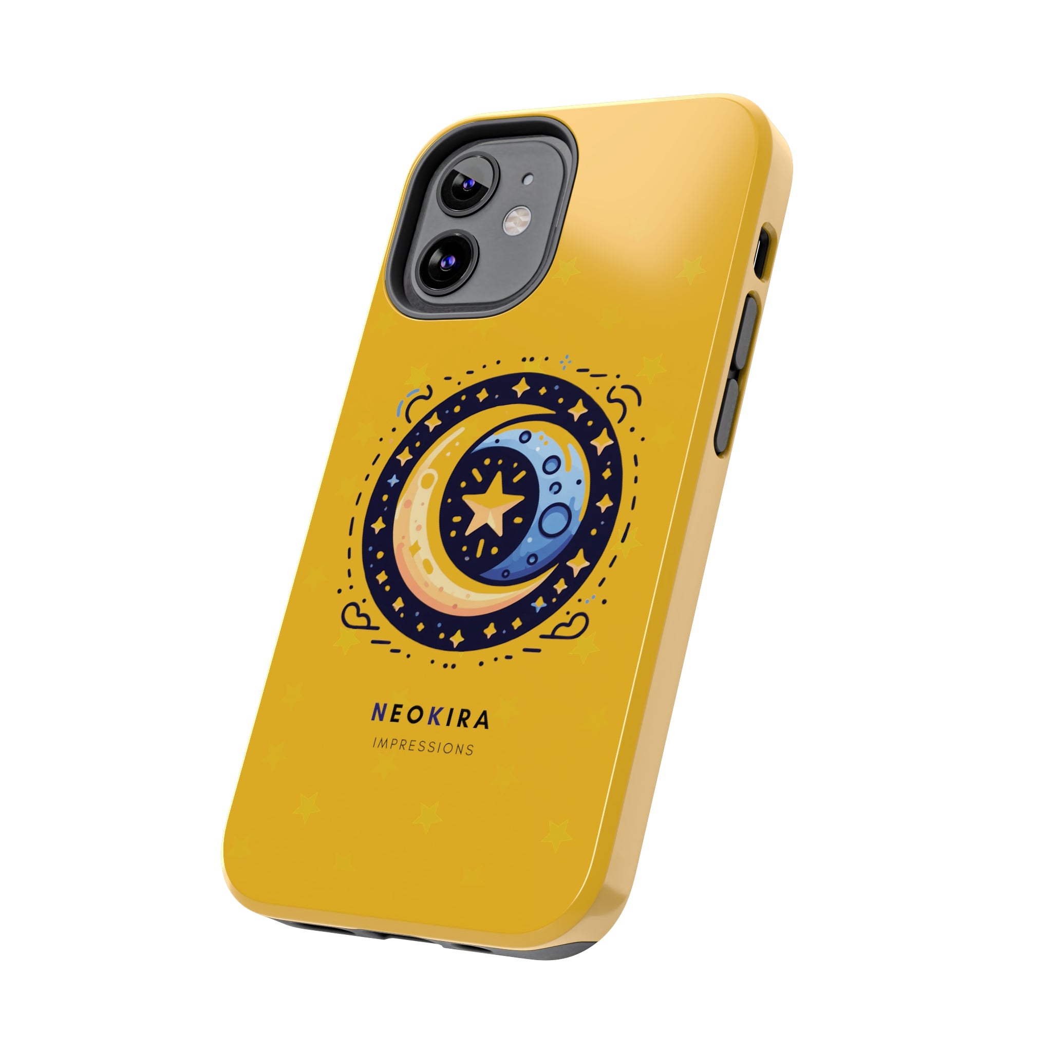 MOON AND STARS (YELLOW) Tough Phone Cases Phone Case Printify   