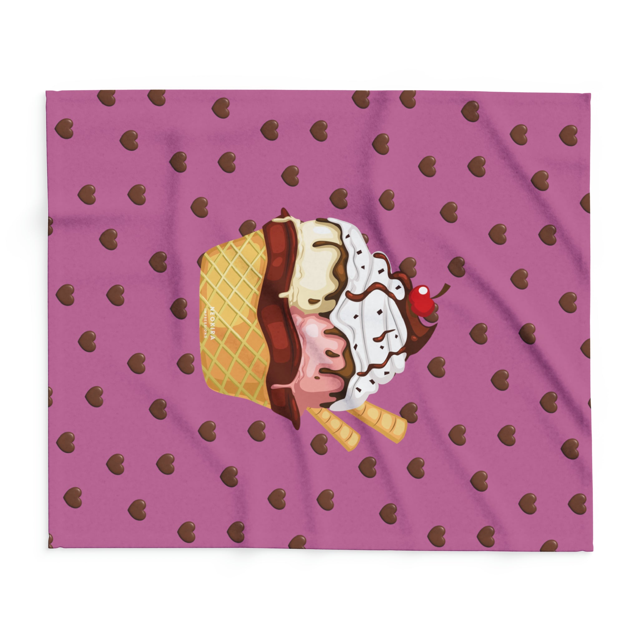 SUNDAE Arctic Fleece Blanket Blanket Printify   