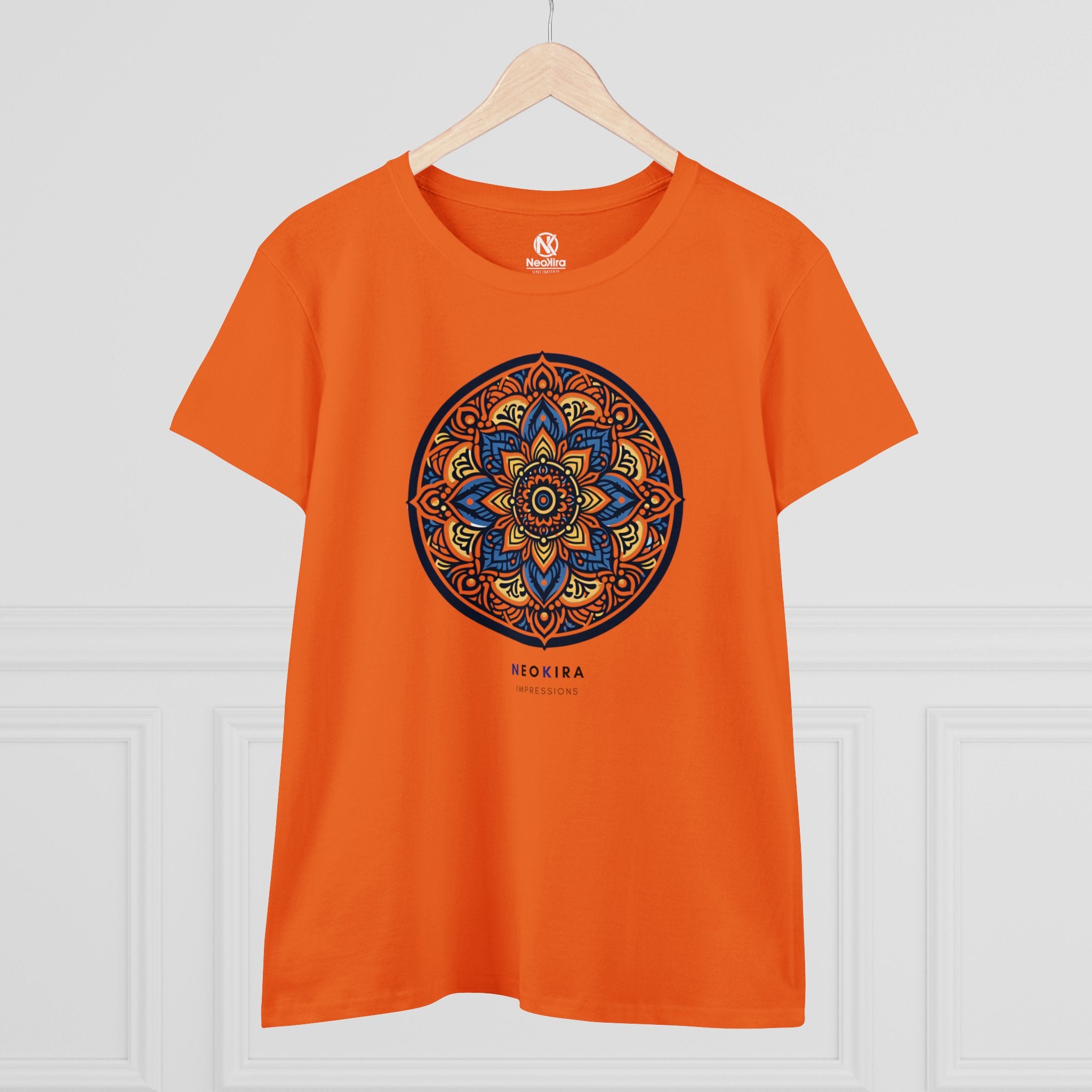 MANDALA Women's Midweight Cotton Tee - NeoKira Unlimited