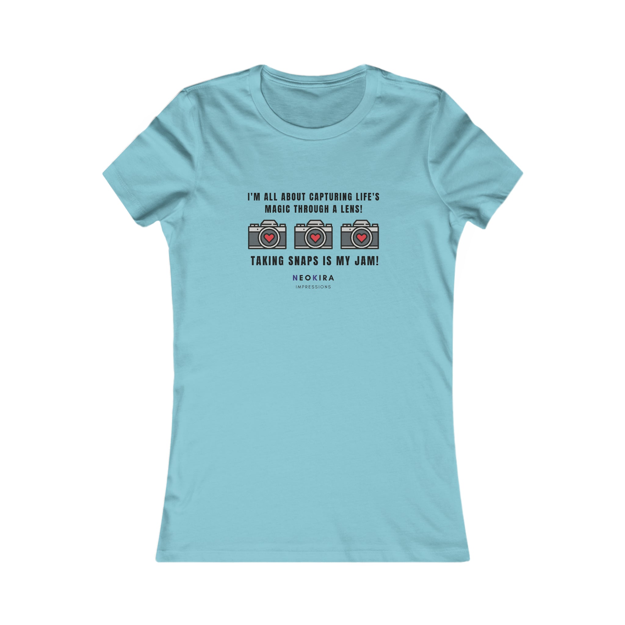 TAKING SNAPS IS MY JAM Women's Favorite Tee T-Shirt Printify S Turquoise 