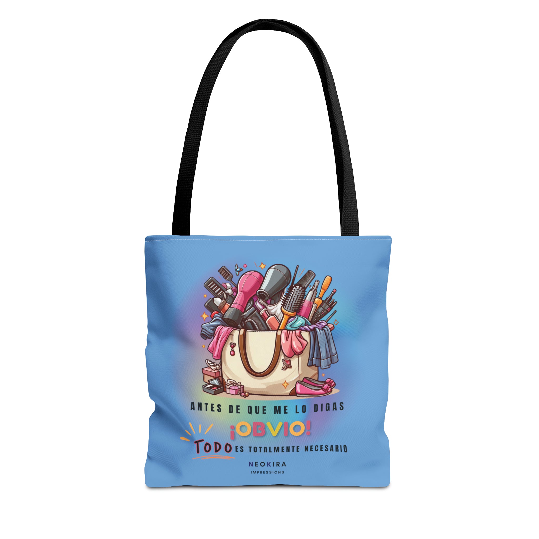 OBVIO QUE TODO ES NECESARIO (LIGHT BLUE) Tote Bag Tote Bag Printify 13