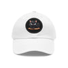 MEH Dad Hat with Leather Patch (Round) Caps Printify White / Black patch Circle One size