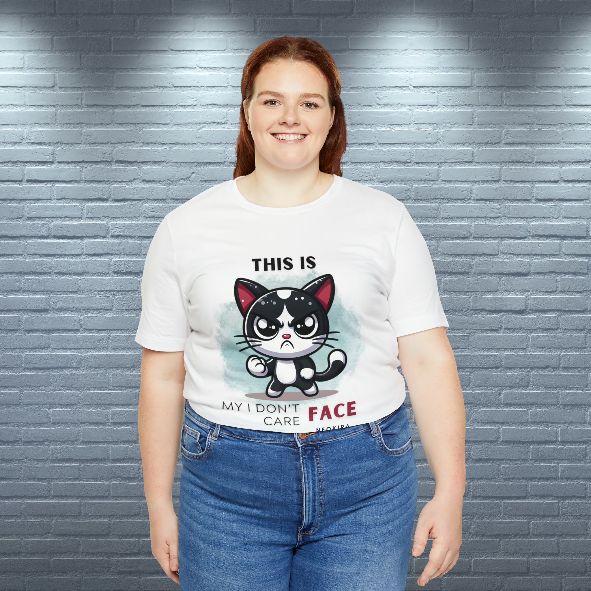 THIS IS MY I DON'T CARE FACE Unisex Jersey Short Sleeve Tee T-Shirt Printify   