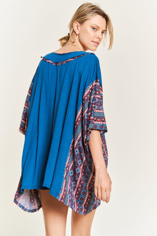 Jade By Jane V-Neckline Tunic Top | Luxurious Relaxed Boho Elegance - NeoKira Unlimited