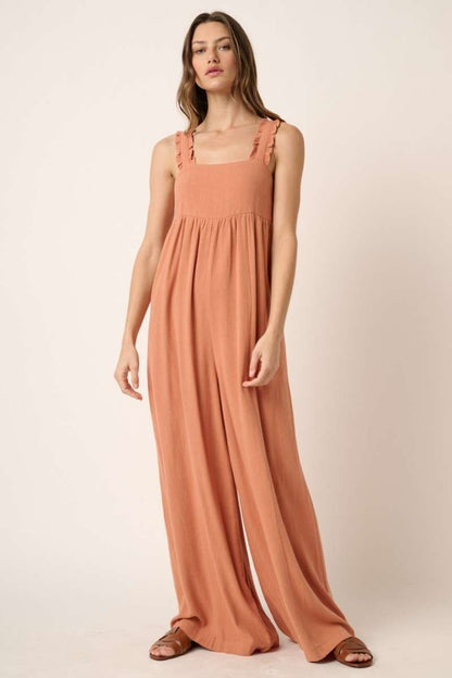 Mittoshop Sleeveless Wide Leg Jumpsuit Jumpsuits Trendsi   