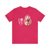 DOG LOVE Unisex Jersey Short Sleeve Tee T-Shirt Printify Fuchsia XS 