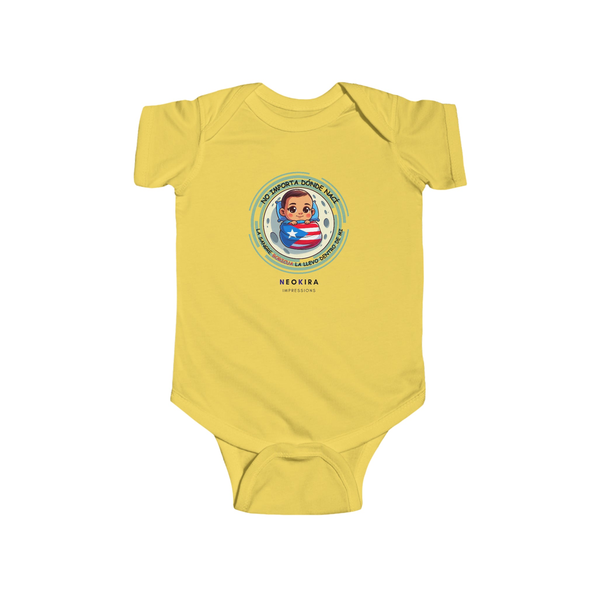 NO IMPORTA DONDE NACI Infant Fine Jersey Bodysuit Kids clothes Printify Butter NB (0-3M) 