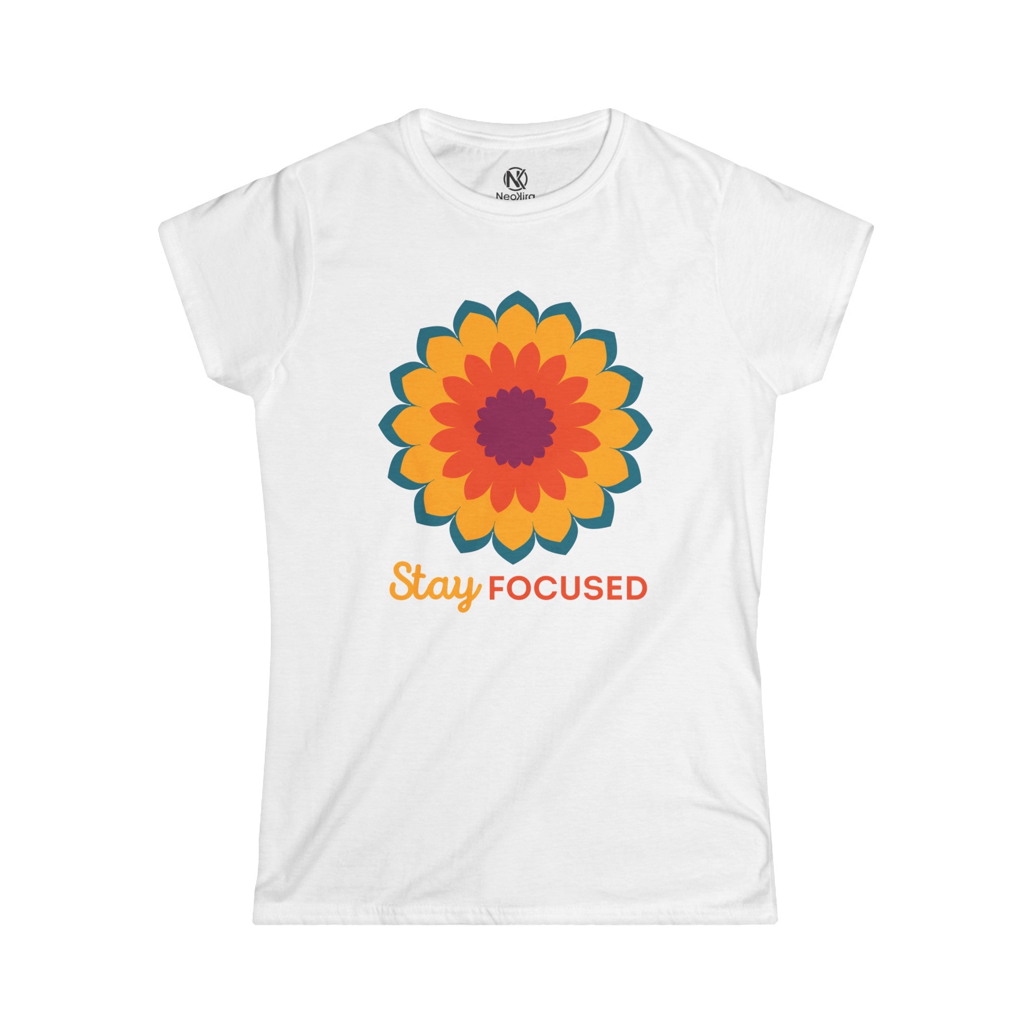 STAY FOCUSED Women's Softstyle Tee T-Shirt Printify White S 