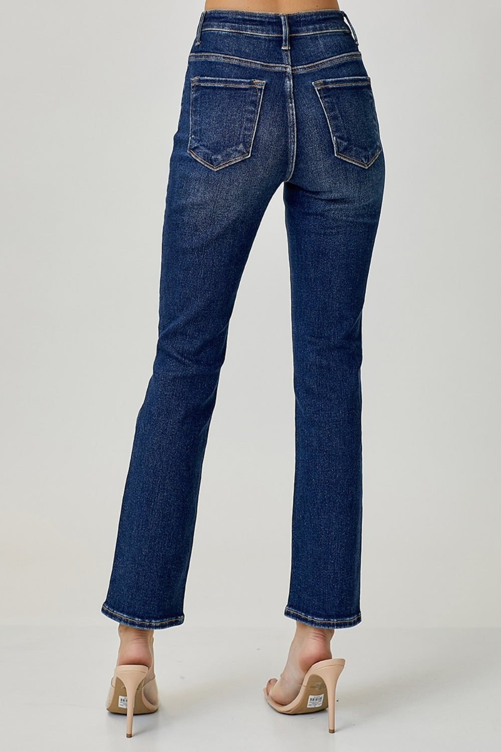 RISEN Full Size High Waist Straight Jeans Jeans Trendsi   