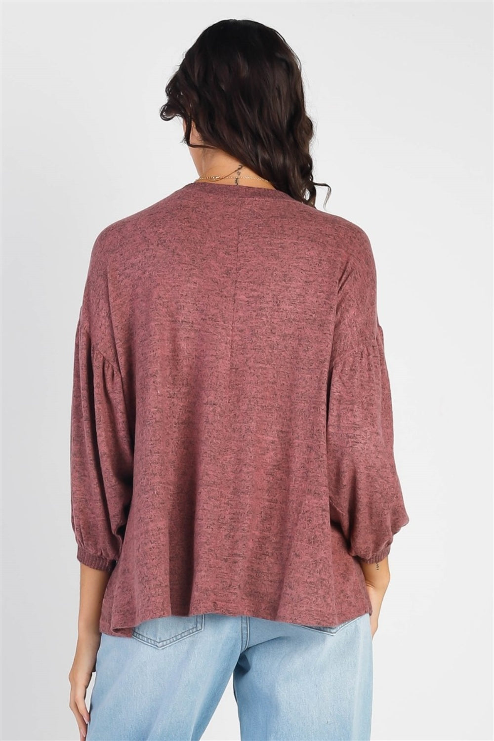 Cherish Apparel Drop Shoulder Puff Sleeve Top Top Trendsi   