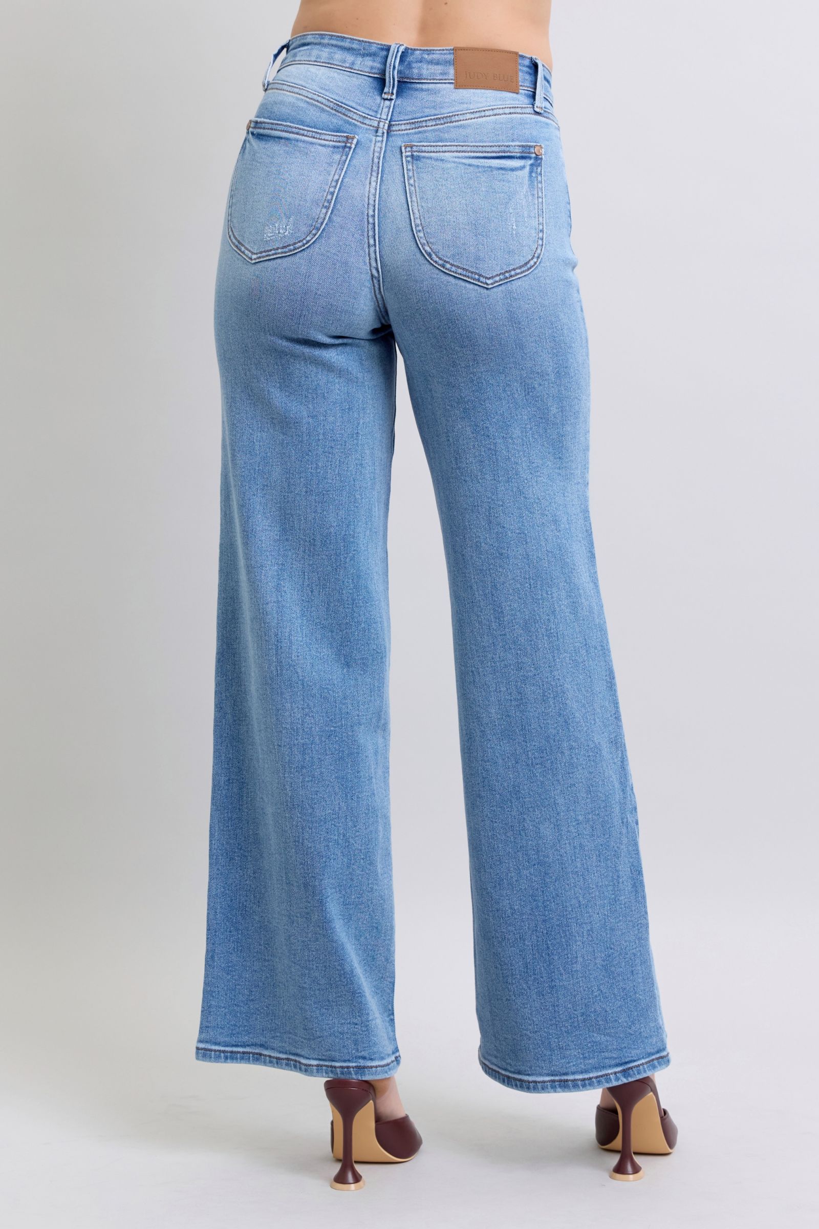 Judy Blue Full Size Wide Leg Jeans with Pockets - NeoKira Unlimited