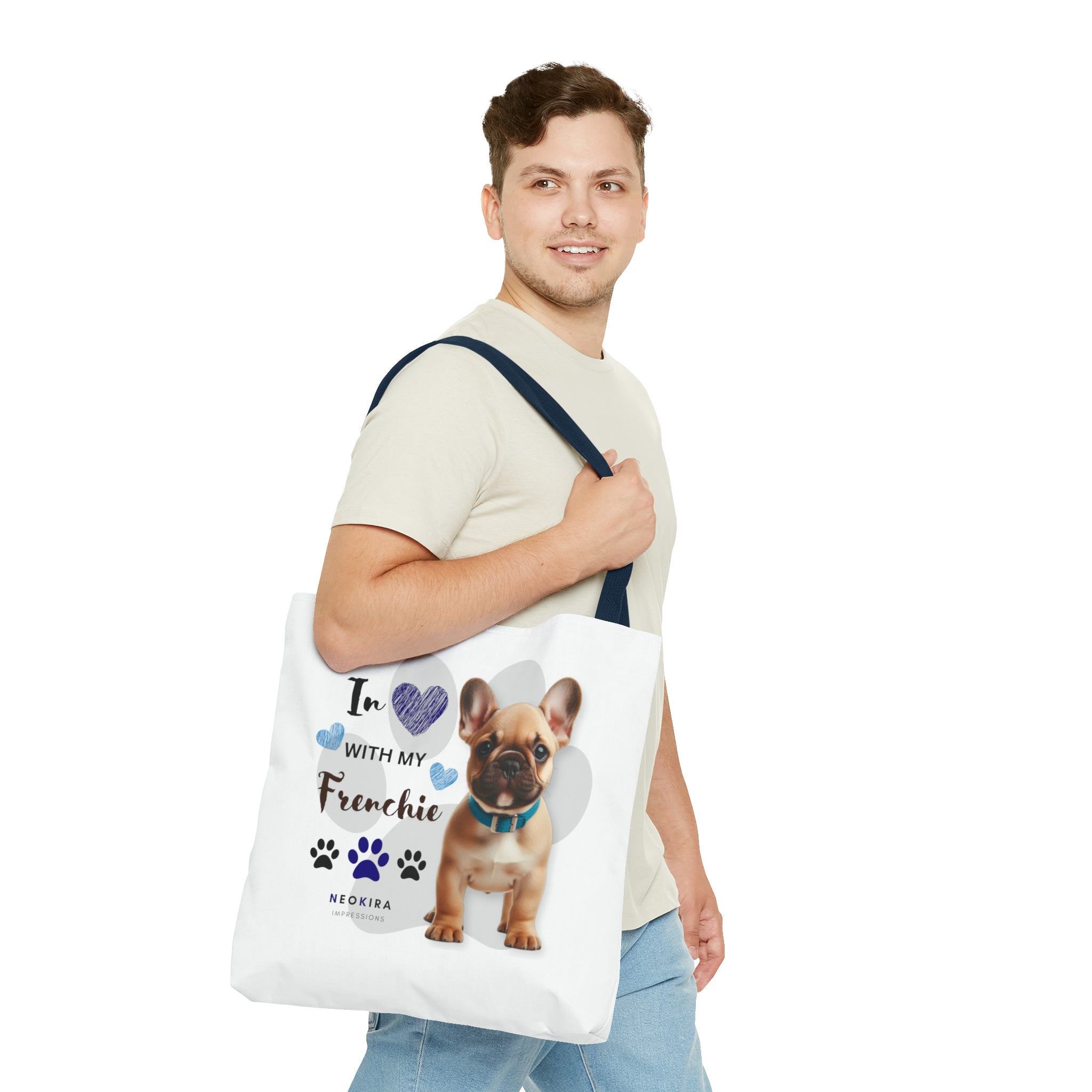 FRENCHIE Tote Bag Tote Bag Printify   