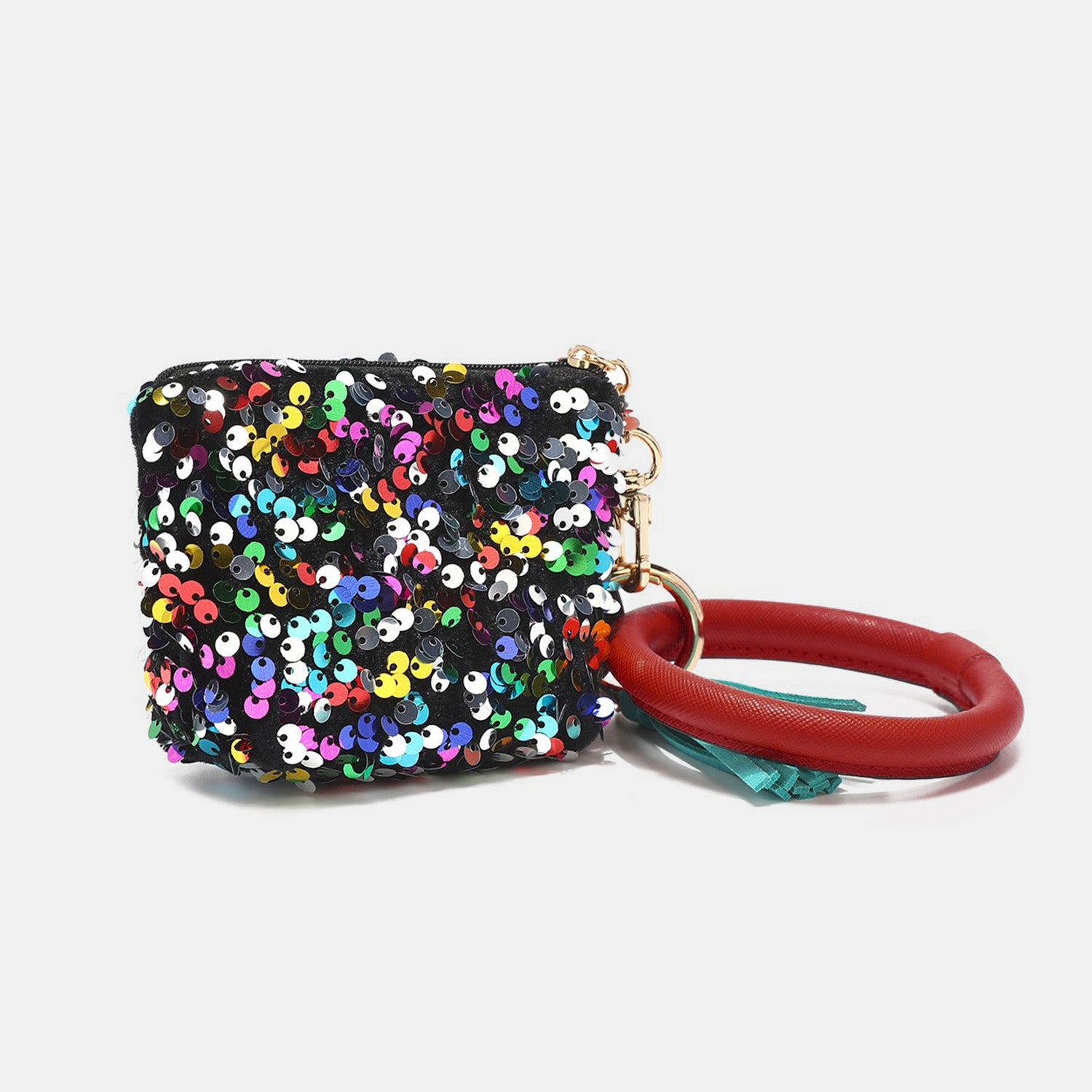 Nicole Lee USA Sequin Pouch Wristlet Keychain Wristlet Trendsi   