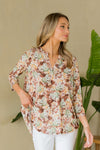 Sew In Love Full Size Wrinkle-Free Floral Notched Top Top Trendsi   