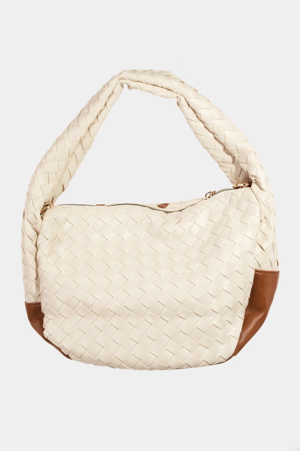 Fame Tassel Detail Weave Semi Circle Bag Handbag Trendsi   