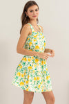 HYFVE Floral Tie Shoulder Mini Dress Mini Dress Trendsi Yellow S 