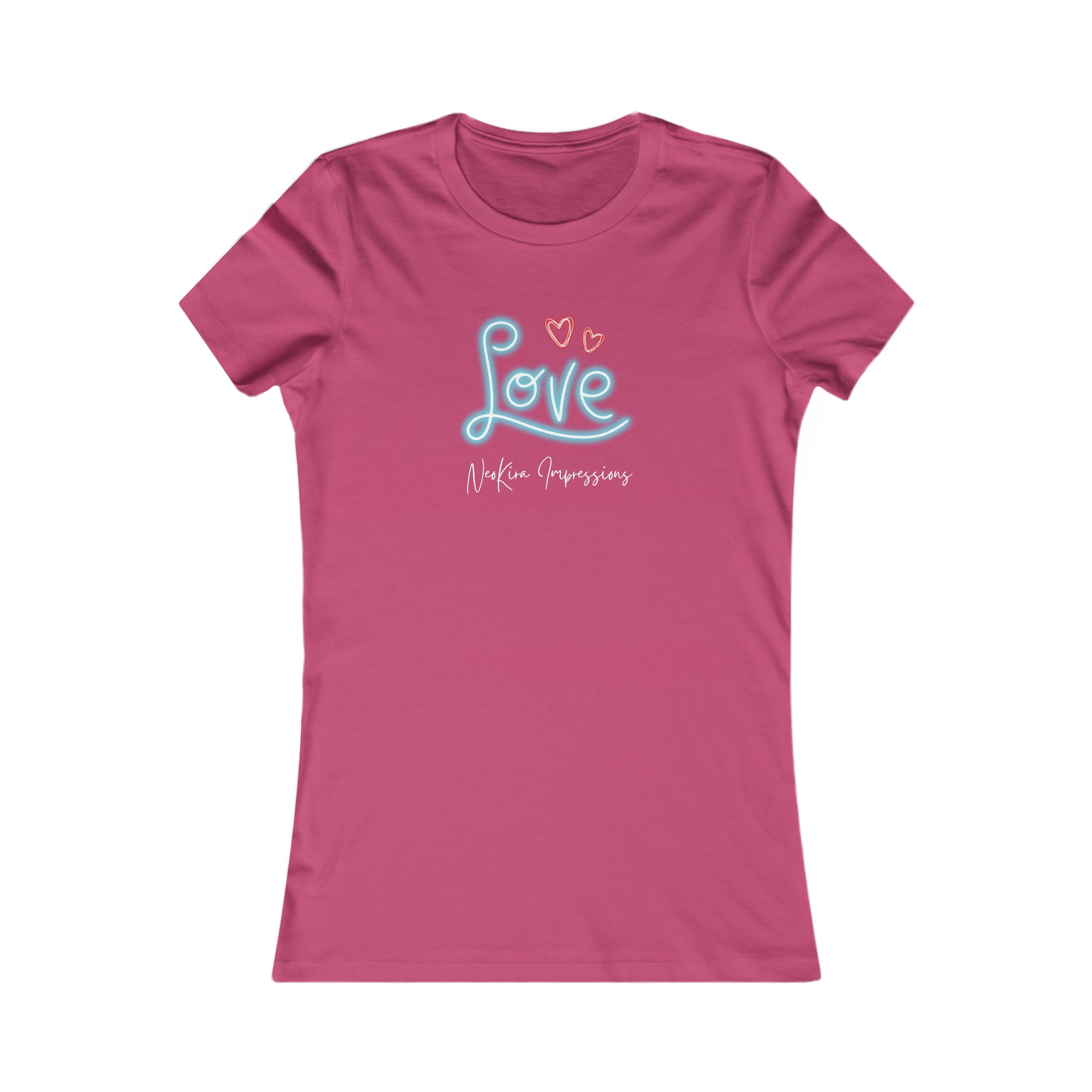 NEON LOVE Women's Favorite Tee T-Shirt Printify S Berry 