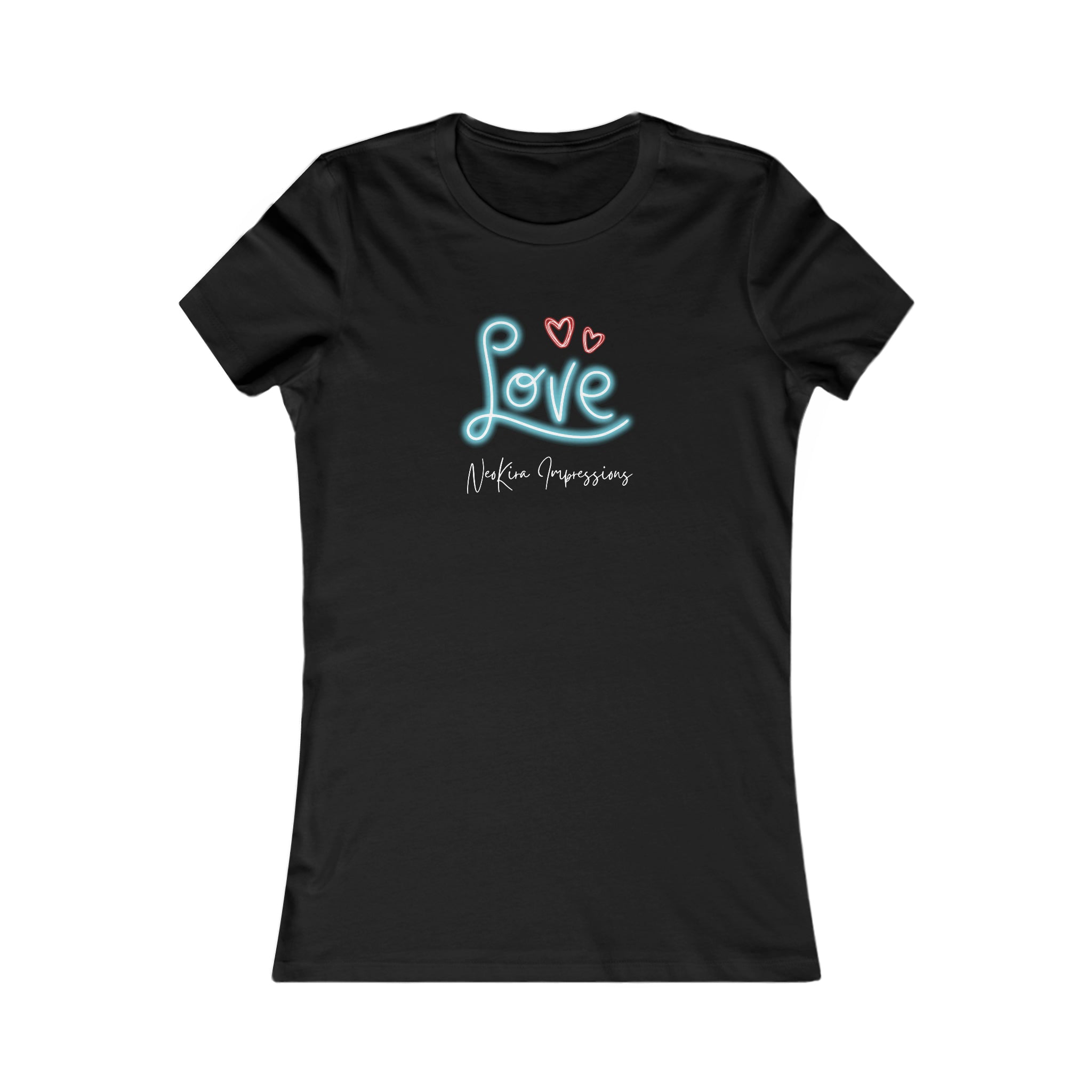 NEON LOVE Women's Favorite Tee T-Shirt Printify L Black 