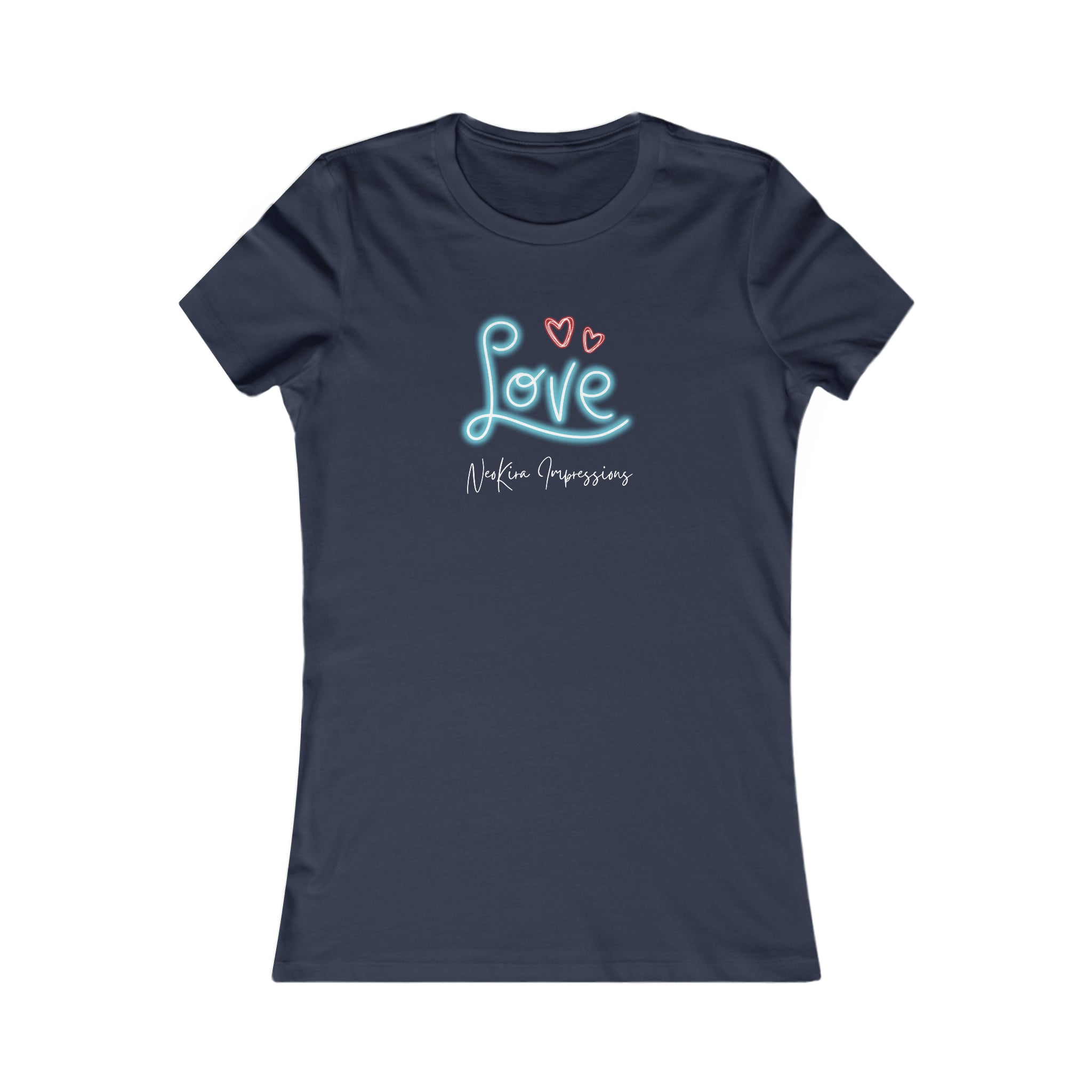 NEON LOVE Women's Favorite Tee T-Shirt Printify S Navy 