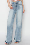 Risen Full Size High Rise Wide Leg Jeans Jeans Trendsi   