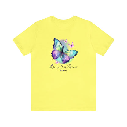 LIBRE Butterfly...Unisex Jersey Short Sleeve Tee T-Shirt Printify Yellow XS 