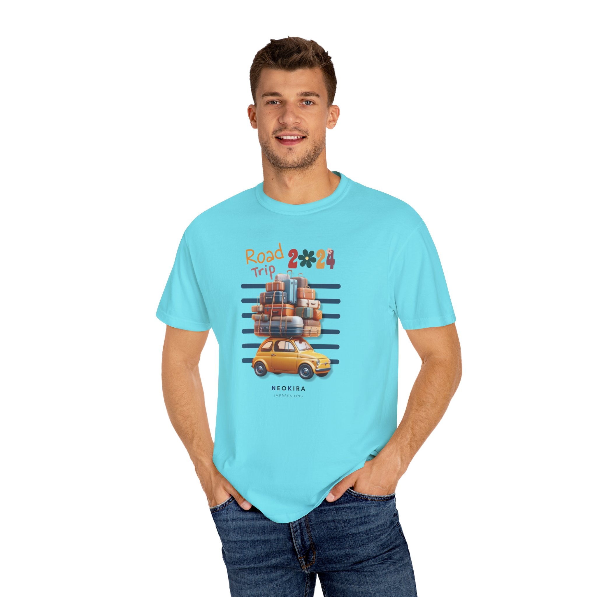 ROAD TRIP Unisex Garment-Dyed T-shirt T-Shirt Printify   