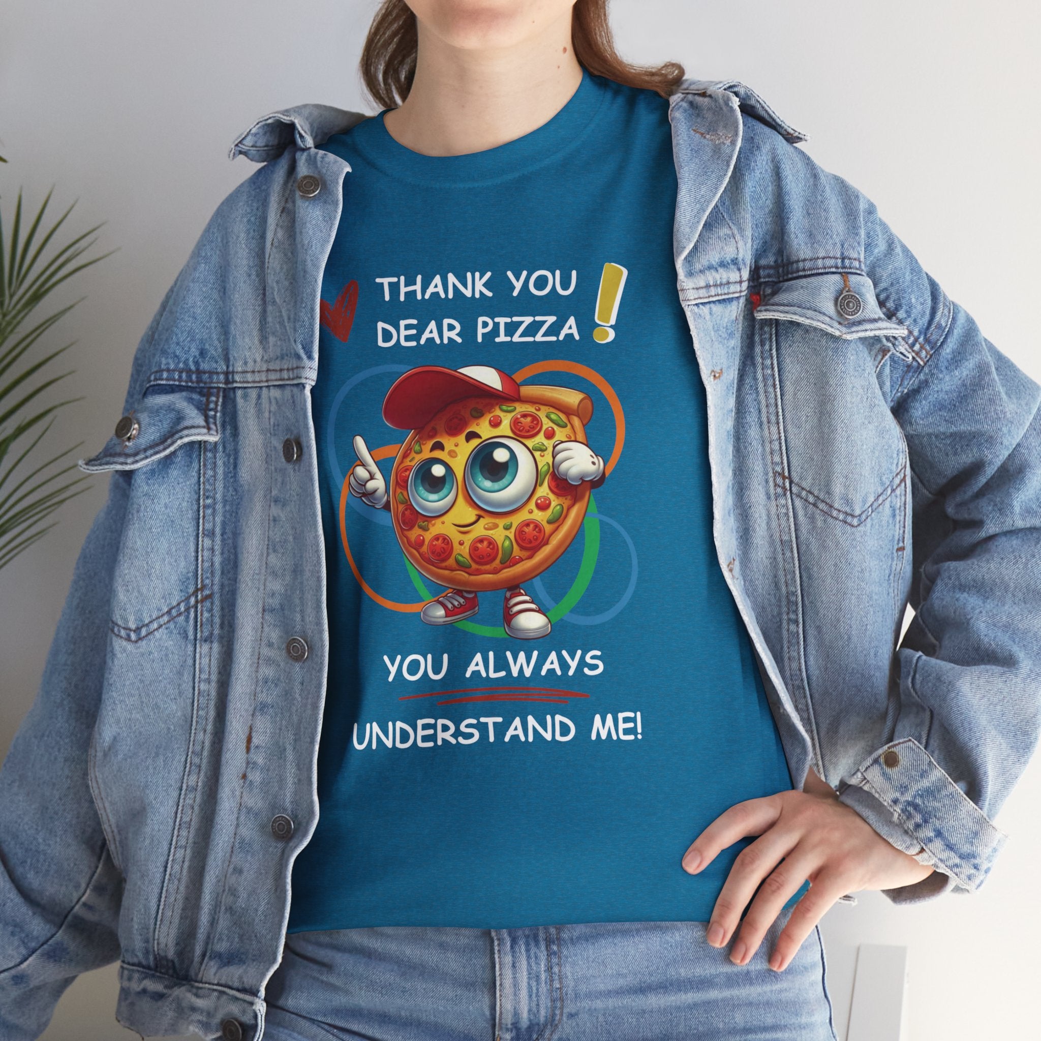 THANK YOU PIZZA Unisex Heavy Cotton Tee T-Shirt Printify   