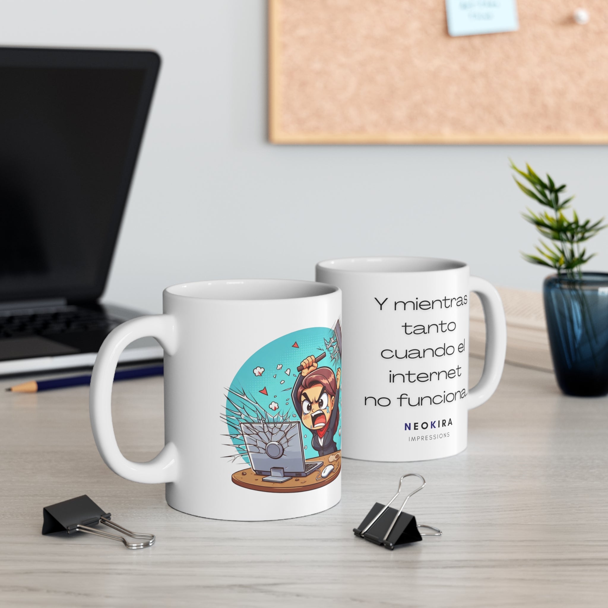 CUANDO EL INTERNET NO FUNCIONA Ceramic Mug 11oz 11oz Mug Printify 11oz  