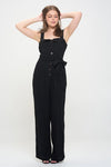 Jade By Jane PLUS SIZE Sleeveless Adjustable Strap Button Down Jumpsuit Jumpsuits Jade By Jane   