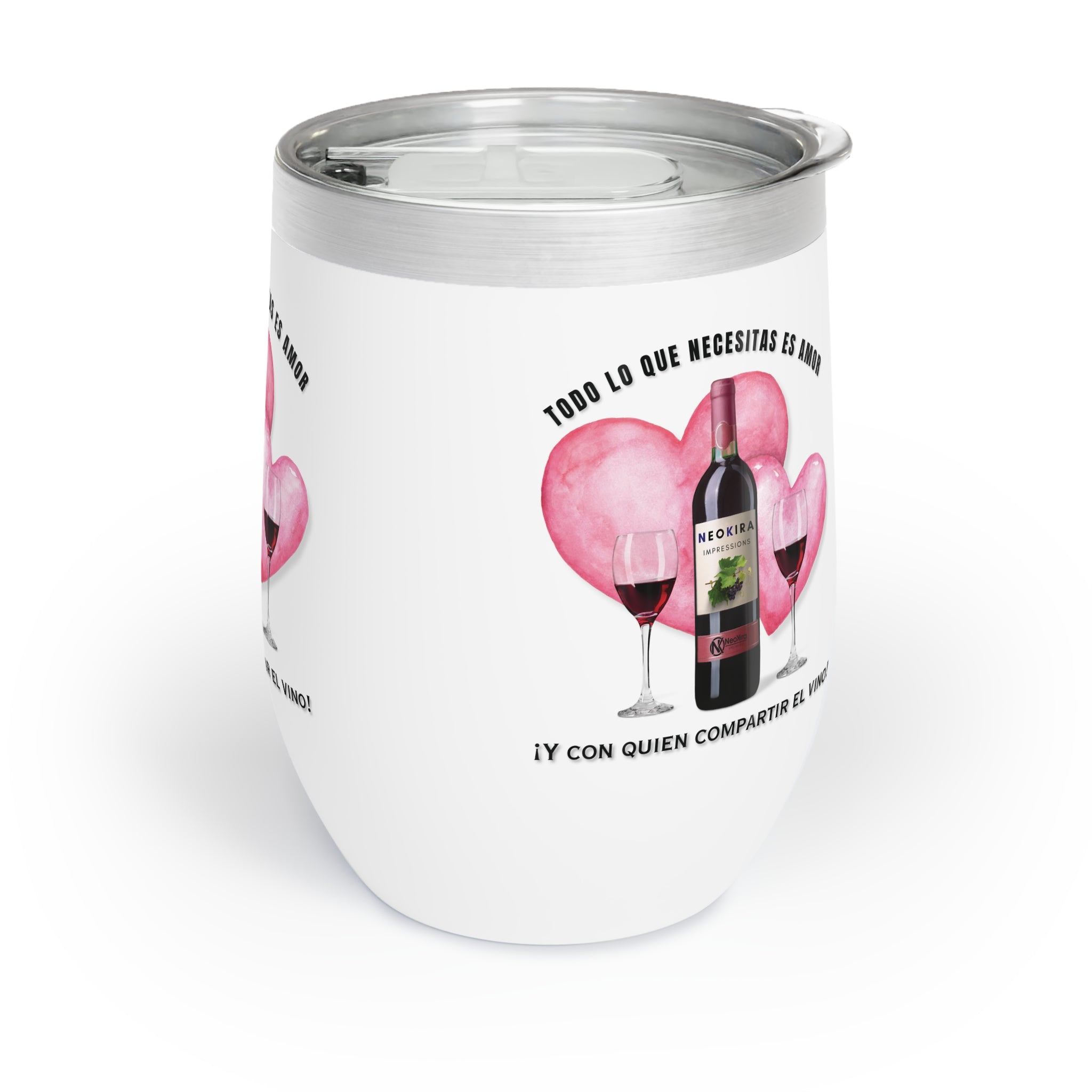 AMOR Y VINO Chill Wine Tumbler Wine Tumbler Printify   