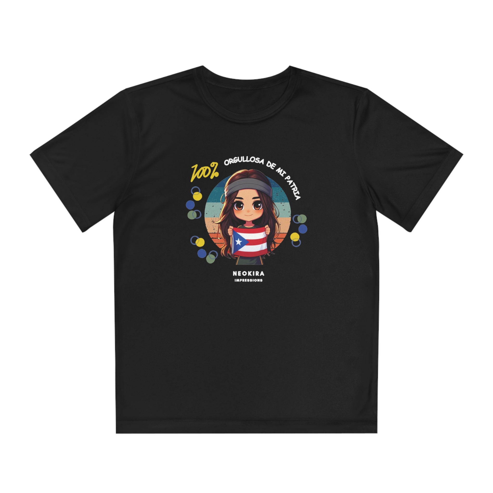 ORGULLOSA DE MI PATRIA Youth Competitor Tee Kids clothes Printify Black XS 