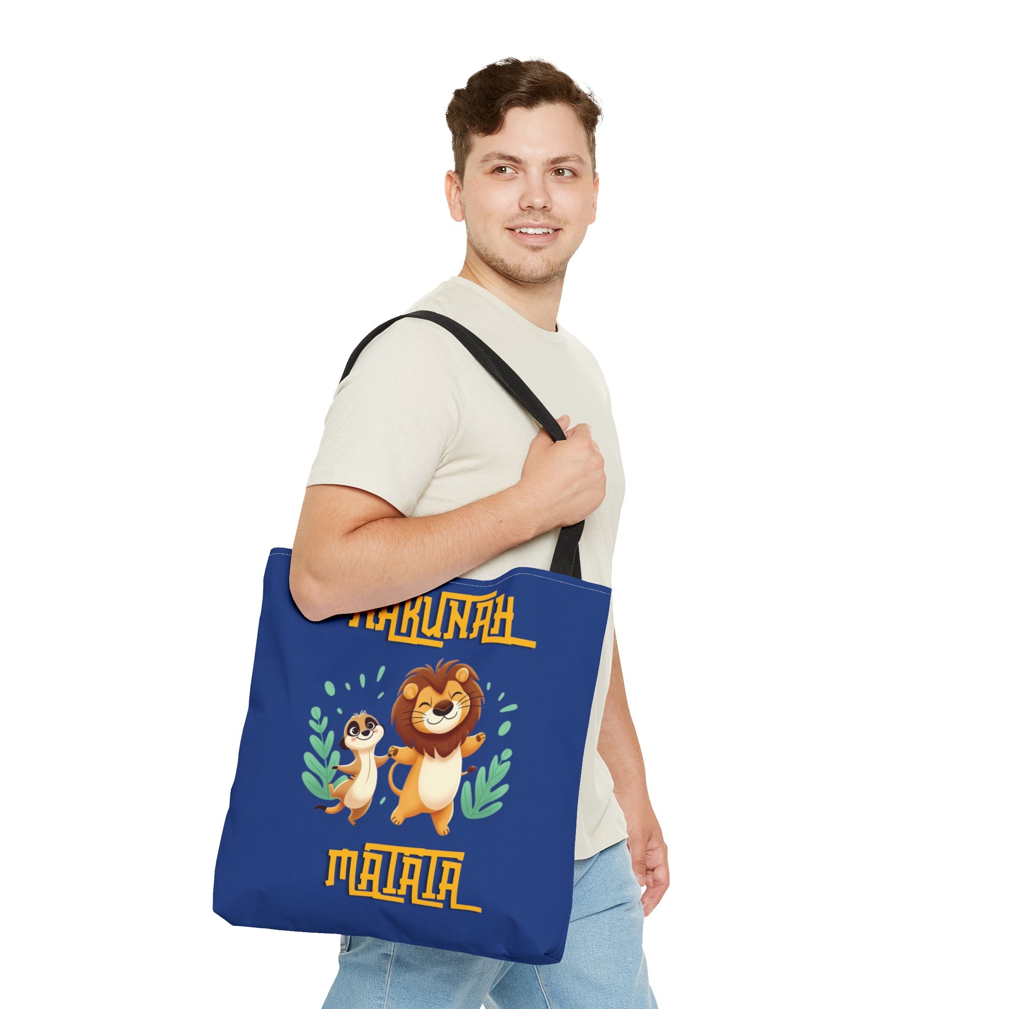 HAKUNAH MATATA BLUE Tote Bag Tote Bag Printify   